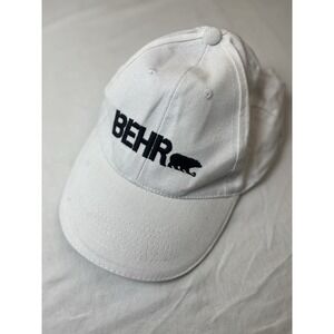 BEHR Strapback Hat White One Size Adjustable Strap Corporate